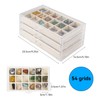 Dmnnlp Display Case for Small Rock, 3 Drawers 54 Grids(3x3.5cm),