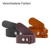 shenky Interchangeable belt without buckle, press studs, 4 cm width,