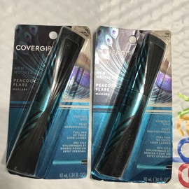 COVERGIRL 2 Tube Lot COVERGIRL Peacock Flare Mascara 790 INTENSE BLACK sealed NIP