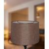 12x14x10" SLIP UNO FITTER Hardback Drum Lamp Shade Chocolate Burlap
