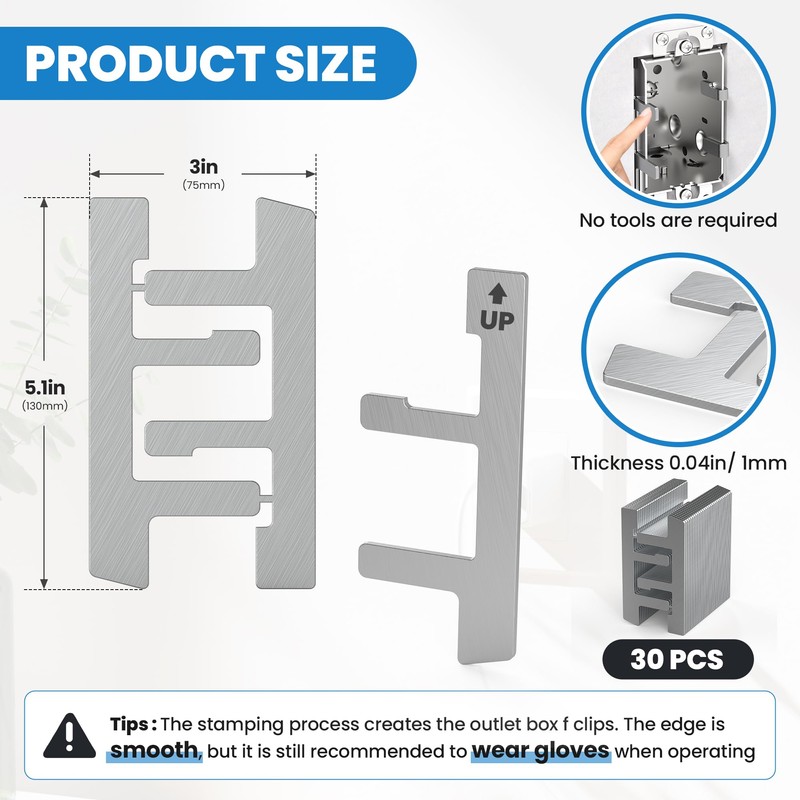 MooxHAI 30 Pcs Switch Box Straps on Electrical Outlet Repair