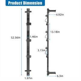 OUTPRIZE Trimmer Rack, 3 Place Heavy Duty Weedeater Rack for Walls, Open and Enclosed Trailers with Locks, Black Steel