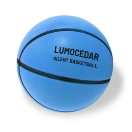 Lumocedar Silent Basketball Size 7 (29.5") – Grooved Airless Indoor Basketball ，Foam Basket-Ball Indoor Training Real Bounce Feeling Higher Quieter– Compression Packaging(Blue)