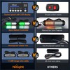 Nilight 8PCS Led Strobe Lights with Controller 12V 24V Sync