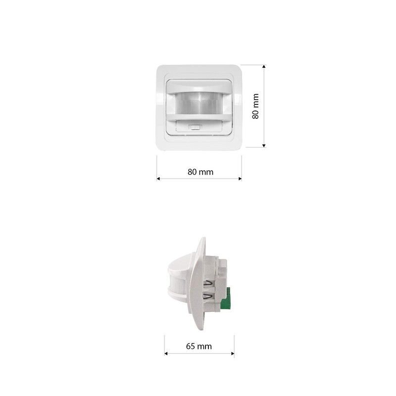 Elektrobock Flush-Mounted IR Motion Sensor IR30 White