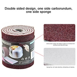 ihreesy Double Sided Carborundum Sponge,Emery Sponges Dishwashing Sponge Emery Cleaning Sponge Rust Sponge Kitchen Removal Sponge for Home Bathtub Kitchen Sinks,4 Rolls