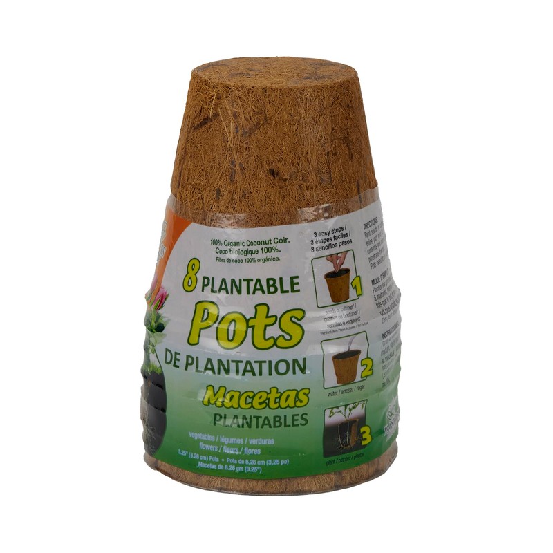 The HC Companies 8-Pack of 3 Fiber Grow Pots in
