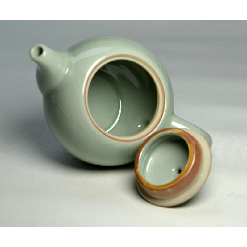 Small Ceramic Teapot, 9oz Tea Pot Chinese Tradition Kiln-changed Glaze