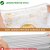VOK 13 Gallon Trash Bags with Lemon Print & Drawstring,
