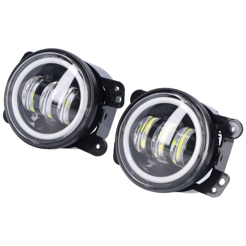 Angel Eyes Light 30W 3000LM LED Front Foglight 10‑30V Universal