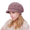CheChury Women Knit Beanie Hats Visor Winter Fleece Lined Beret