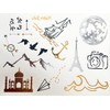 5 Sheets Metallic Tattoos Gold and Silver Flash By Modern