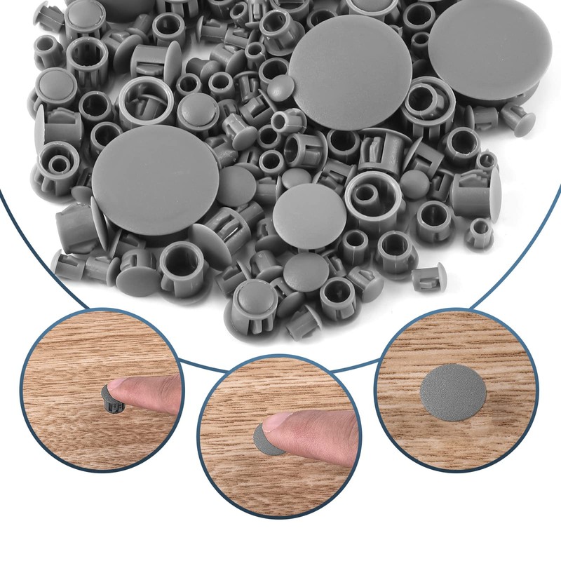 Plastic Hole Plugs, 5/6/8/10/13/25mm Flush Type Hole Plugs Locking Insert
