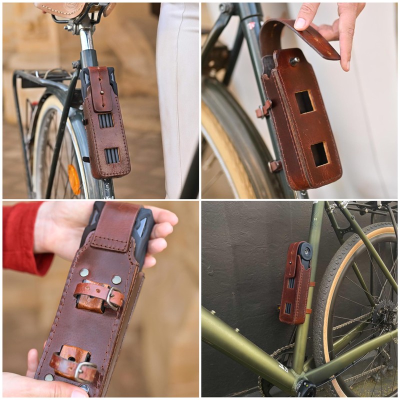 Gusti Laurent F. Bicycle Lock Bag Leather with Holder Case