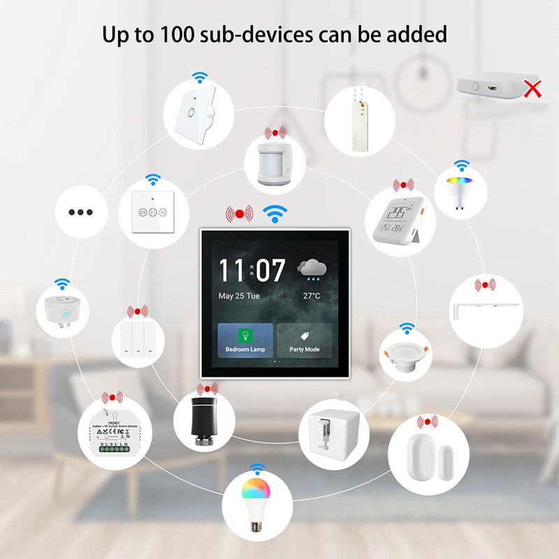 WiFi Smart Scene Wall Light Switch Panel 4in LCD Touch