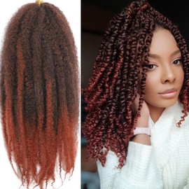 105 Strands Marley Twist Braiding Hair 12 Inch Marley Twist Hair Long T350 Marley Hair for Faux Locs 7 Packs Afro Twist Hair Extensions (T350#, 12INCH(pack of 7))