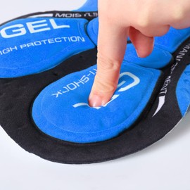 Men's Cycling Underwear Soft Mesh Gel Padded Cycling Underwear Undershorts MTB Liner Shorts (Blue, Medium)