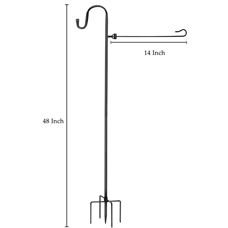 Garden Flag Stand and Shepherd Hook,48 Inch Garden Flag Pole