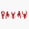 Crawfish Vinyl Decal Bumper Sticker 5"
