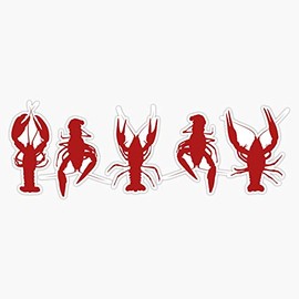 Crawfish Vinyl Decal Bumper Sticker 5"