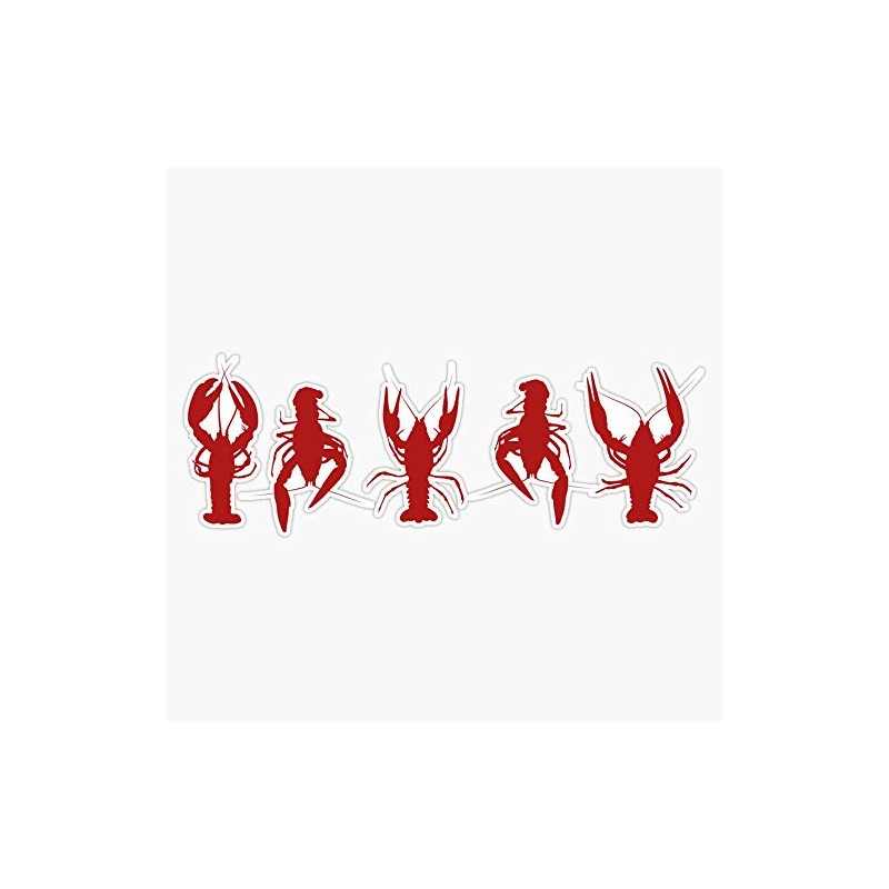 Crawfish Vinyl Decal Bumper Sticker 5"