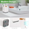 Boperzi Toothbrush and Toothpaste Holder with Bamboo Divider for Bathroom