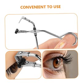 Vaguelly Portable Stainless Steel Eyelash Curler for Makeup Practical Beauty Tool for Curling Natural and Fake Lashes Unique Humanized Design for Easy Use and Charming Eye Look Silver