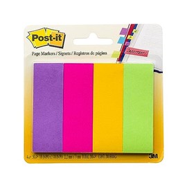 Post-It 4 Pads Page Markers Flags, 22.2 mm X 73 mm Size, Assorted