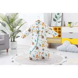 MIKAFEN Baby Winter Sleeping Bag Kids Sleeping Bag 3.5 Tog Organic Cotton Sleeping Bag Various Sizes from Birth to 4 Years Old (L:Baby Height 90-105cm/24-48 Months, Animal World)