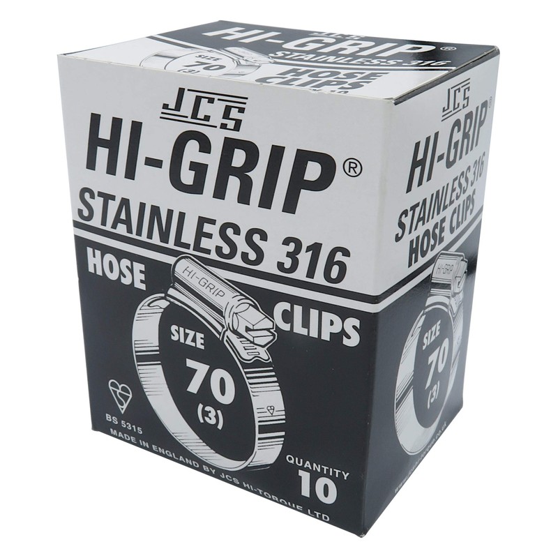 JCS 316-4 Hose Band, High Grip, JCS Stainless Steel, 2.8
