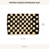 MACKENZIE-CHILDS Woven Check Entrance Mat, Decorative Outdoor Coir Doormat, 24"