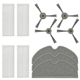 Accessories Kit Replacement for erabros PRO LS1 Robot Vacuum and Mop Combo, HEPA Filters, Edge-Sweeping Brushes, Mopping Cloths