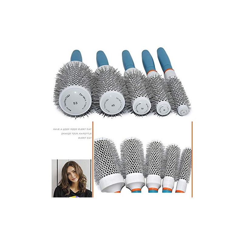 Liseng Ceramic Ionic Round Hair Brush Barrel Hairdressing Hair Salon