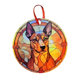Gulf Coast Laser Graphics German Pinscher Red Holographic Dog Ornament