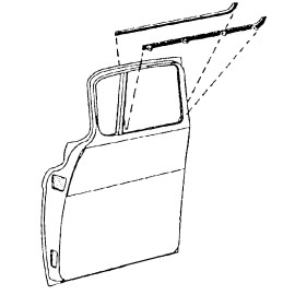 COUNTERPART AUTOMOTIVE 1955 1956 1957 1958 1959 CHEVY GMC TRUCK DOOR WINDOW FELTS STAINLESS 55-45982