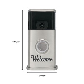 Welcome Video Doorbell Cover (Ring 2nd Generation Compatible) (Nickel Silver)