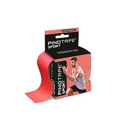Pinotape Sport Kinesiology Tape 5 cm x 5 m Coral Red Pack of 2