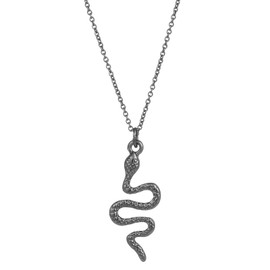 RR RAMBLING ROSE Snake Crocodile Ditsy Necklace Cute Animal Pendent Short Necklace (Snake4)