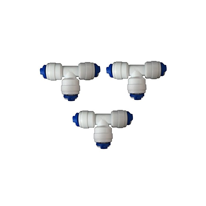 Water Filter 1/4" TEE T Piece Fridge Water Pipe Fitting