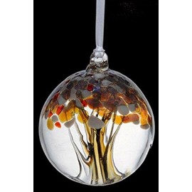 D&J Glassware Anniversary Tree of Life Glass Friendship Ball