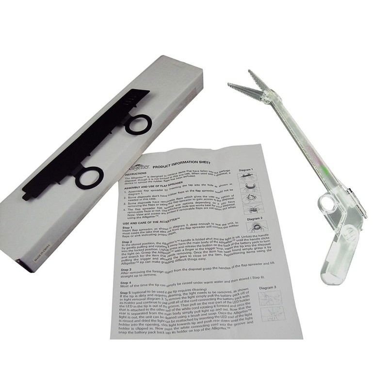 Alligetter Garbage Disposal Retrieval System and Flap Spreader - Retrieve