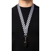 Wicked Costumes Police Whistle on Lanyard - Black and White