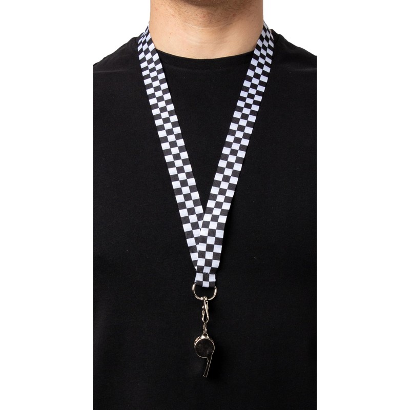 Wicked Costumes Police Whistle on Lanyard - Black and White