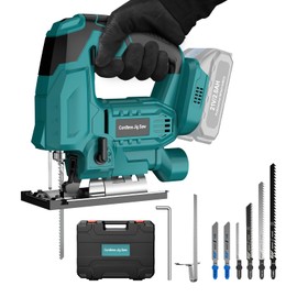 CAMXTOOL Jigsaw, Cordless Jig Saw Tool for Makita 18V Battery, Varible Speed, with LED Light, 0°-45° Bevel Cuts, 3-Position Orbital Jigsaw for Wood/PVC/Metal Cutting (Tool Only)