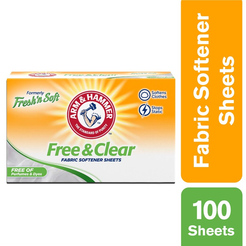Arm & Hammer Fabric Softener Sheets, Free of Perfumes and