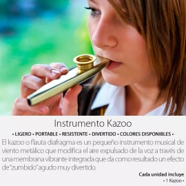 Mercader Digital Kazoo Instrumento Musical Flauta Diafragma De Metal /colores
