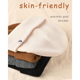 FURTALK Baby Winter Hat Fleece Lined Kids Beanie Hat Warm Toddler Winter Beanie Hats for Boys Girls 0-8 Years Beige