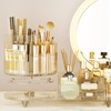 Rotating Makeup Organizer for Vanity with Brush Holder, Cosmetic Makeup