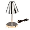 Bloomingville Metal LED Rechargeable Table Lamp with Touch Sensor, Silver