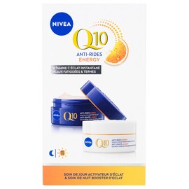 Nivea Q10 Soin de Jour and Soin de Nuit Energy Facial Routine Set